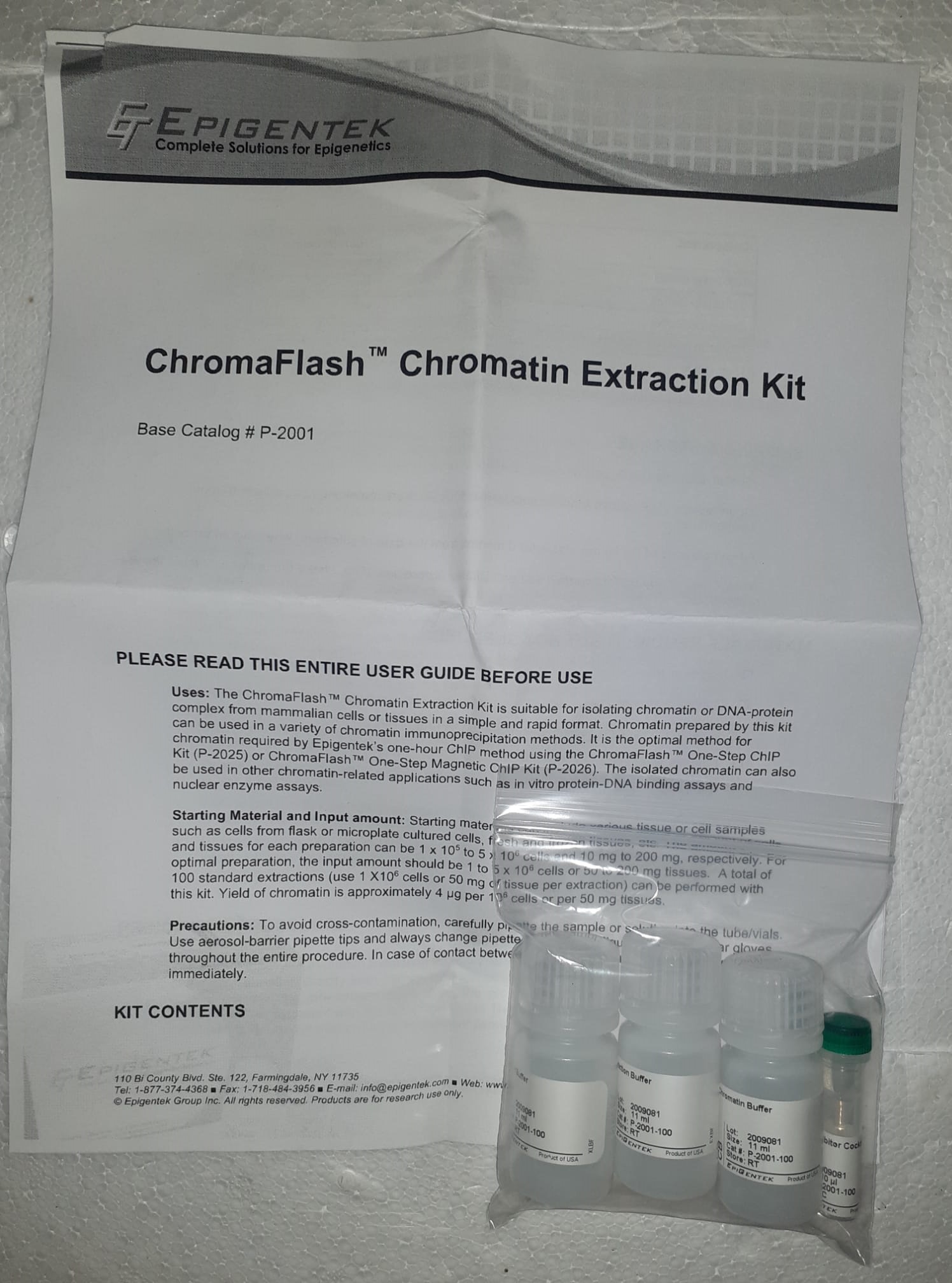 epigentek chromoplasts chromatin